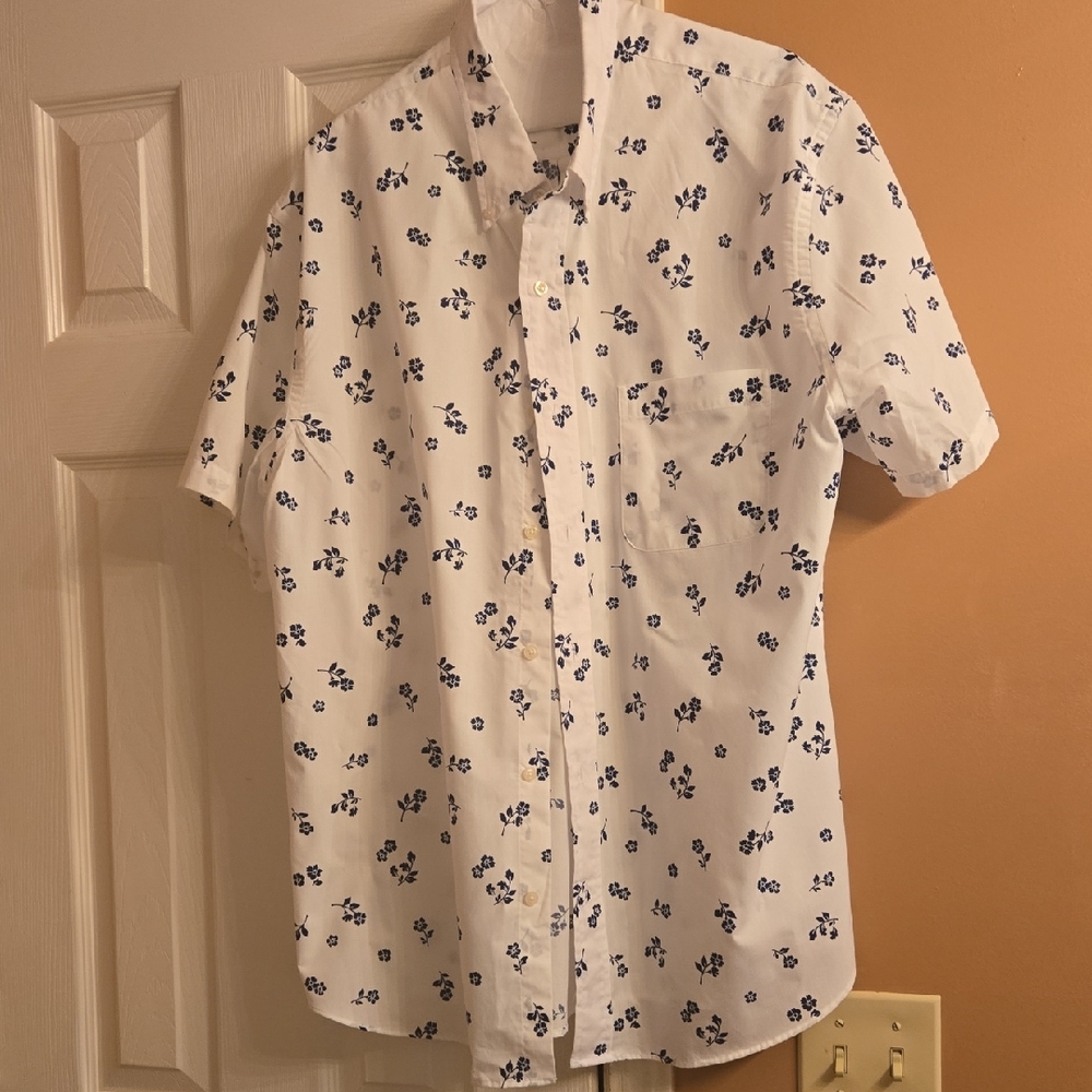 Saddlebred White and Blue Patterned Shirt